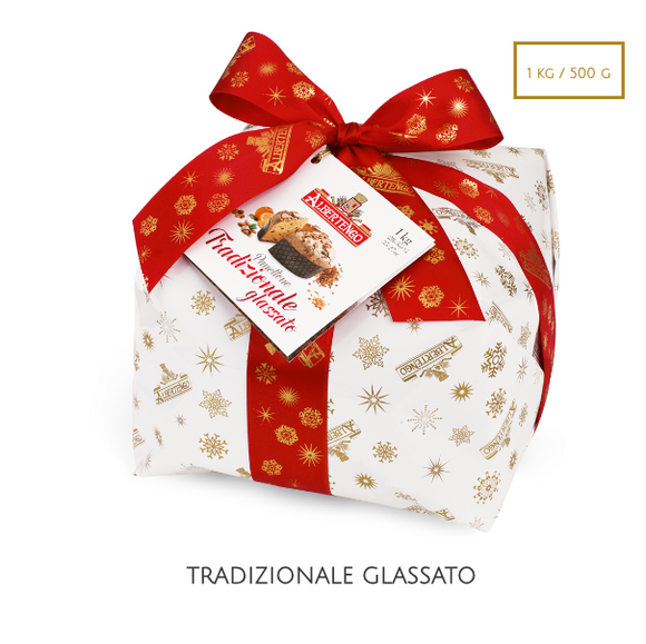 Albertengo 1000 gr PANETTONE TRADIZIONALE GLASSATO 1Kg  AVAILABLE till November 2024